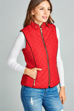 Load image into Gallery viewer, Faux Shearling Lined Quilted Padding Vest
