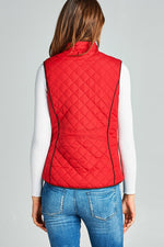 Load image into Gallery viewer, Faux Shearling Lined Quilted Padding Vest
