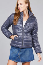 Load image into Gallery viewer, Long Sleeve Quilted Padding Jacket
