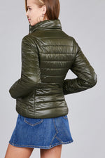 Load image into Gallery viewer, Long Sleeve Quilted Padding Jacket
