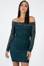 Load image into Gallery viewer, Floral Lace Off Shoulder Dress
