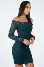 Load image into Gallery viewer, Floral Lace Off Shoulder Dress
