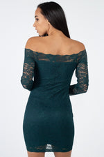 Load image into Gallery viewer, Floral Lace Off Shoulder Dress
