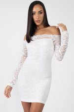 Load image into Gallery viewer, Floral Lace Off Shoulder Dress
