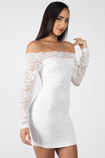 Load image into Gallery viewer, Floral Lace Off Shoulder Dress
