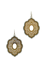 Load image into Gallery viewer, Modern Chic Two Tone Drop Earring
