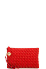 Load image into Gallery viewer, Trendy Woven Clutch Crossbody Bag with Two Straps
