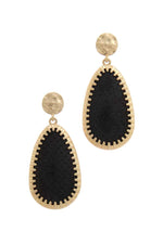 Load image into Gallery viewer, Animal Pattern Teardrop Shape Post Drop Earring
