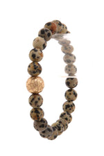 Load image into Gallery viewer, Hammered Metal Ball Beaded Stretch Bracelet
