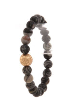 Load image into Gallery viewer, Hammered Metal Ball Beaded Stretch Bracelet
