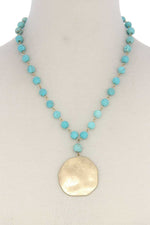 Load image into Gallery viewer, Metal Circle Beaded Short Necklace
