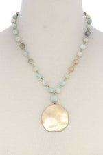 Load image into Gallery viewer, Metal Circle Beaded Short Necklace
