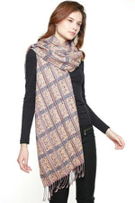 Load image into Gallery viewer, Multi Striped Fringed Scarf
