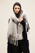 Load image into Gallery viewer, Solid Scarf With Chunky Fringe
