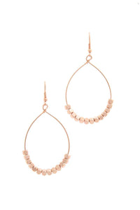 Beaded Metal Drop Earring