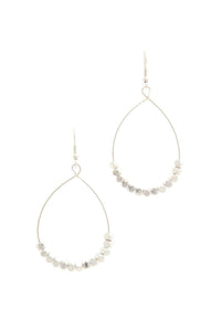 Beaded Metal Drop Earring