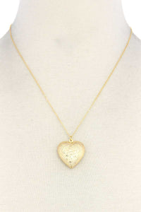 Heart Shape Locket Metal Necklace