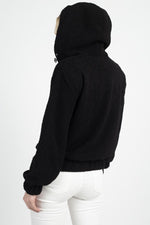 Load image into Gallery viewer, Faux Fur Drawstring Hooded Jacket
