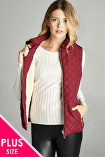 Load image into Gallery viewer, Faux Shearling Lined Quilted Padding Vest
