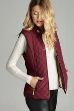 Load image into Gallery viewer, Faux Shearling Lined Quilted Padding Vest
