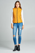 Load image into Gallery viewer, Faux Shearling Lined Quilted Padding Vest
