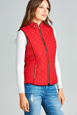 Load image into Gallery viewer, Faux Shearling Lined Quilted Padding Vest
