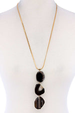 Load image into Gallery viewer, Natural Stone Flat Snake Chain Necklace
