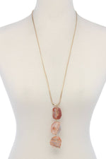 Load image into Gallery viewer, Natural Stone Flat Snake Chain Necklace
