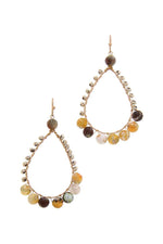 Load image into Gallery viewer, Teardrop Shape Beaded Drop Earring
