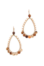 Load image into Gallery viewer, Teardrop Shape Beaded Drop Earring
