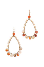 Load image into Gallery viewer, Teardrop Shape Beaded Drop Earring
