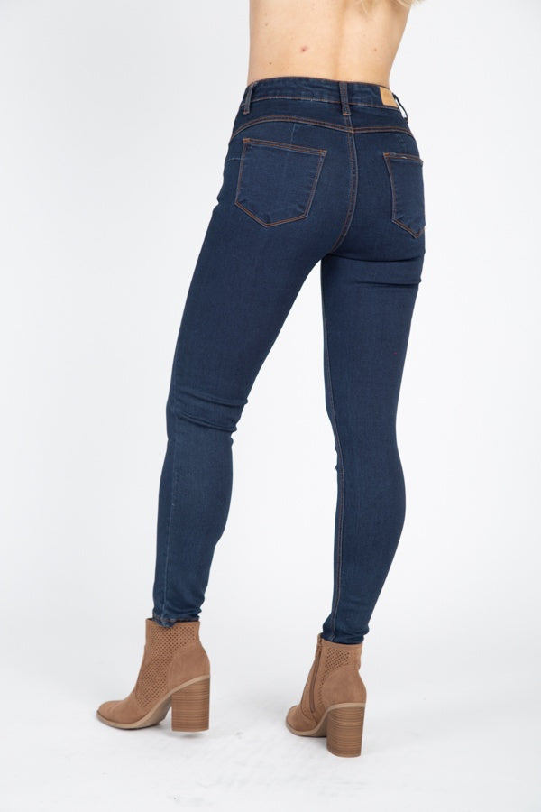 High Rise Denim Skinny Jeans