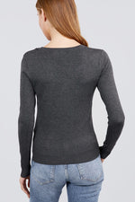 Load image into Gallery viewer, Long Sleeve V-neck Button Down Sweater Cardigan
