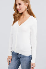 Load image into Gallery viewer, Long Sleeve V-neck Button Down Sweater Cardigan
