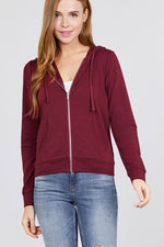 Load image into Gallery viewer, Long Sleeve Zipper French Terry Hoodie with Pockets
