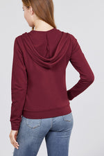 Load image into Gallery viewer, Long Sleeve Zipper French Terry Hoodie with Pockets
