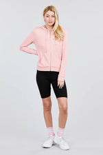 Load image into Gallery viewer, Long Sleeve Zipper French Terry Hoodie with Pockets
