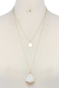 Teardrop Shape Layered Necklace