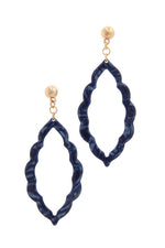 Load image into Gallery viewer, Acetate Moroccan Shape Post Drop Earring
