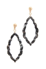 Load image into Gallery viewer, Acetate Moroccan Shape Post Drop Earring
