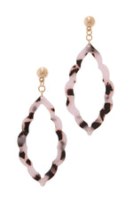 Load image into Gallery viewer, Acetate Moroccan Shape Post Drop Earring
