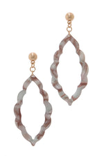 Load image into Gallery viewer, Acetate Moroccan Shape Post Drop Earring
