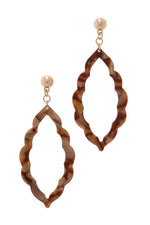 Load image into Gallery viewer, Acetate Moroccan Shape Post Drop Earring
