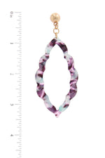 Load image into Gallery viewer, Acetate Moroccan Shape Post Drop Earring
