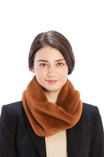 Load image into Gallery viewer, Solid Color Faux Mink Fur Infinity Scarf
