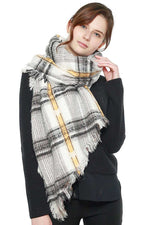 Load image into Gallery viewer, Soft Plaid Check Scarf
