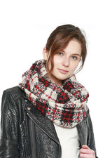 Load image into Gallery viewer, Soft Plaid Infinity Scarf
