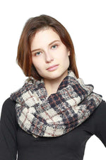 Load image into Gallery viewer, Soft Plaid Infinity Scarf
