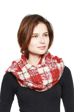 Load image into Gallery viewer, Soft Plaid Infinity Scarf
