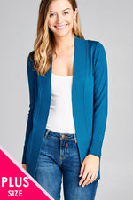 Load image into Gallery viewer, Long Sleeve Rib Banded Cardigan with Pockets
